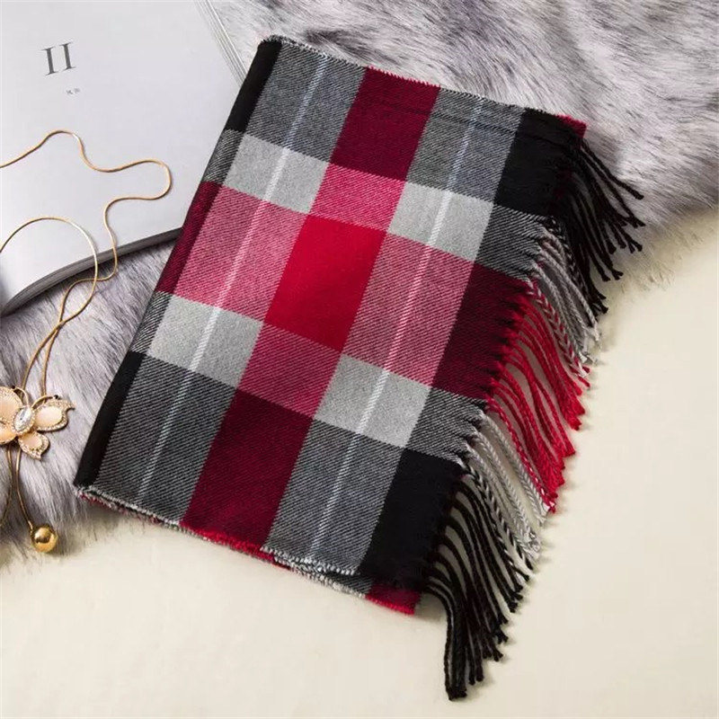 180*35cm Luxury Brand fashion classic lattice men soft scarf cashmere plaid scarves shawl UNISE wraps pashmina headband muffler