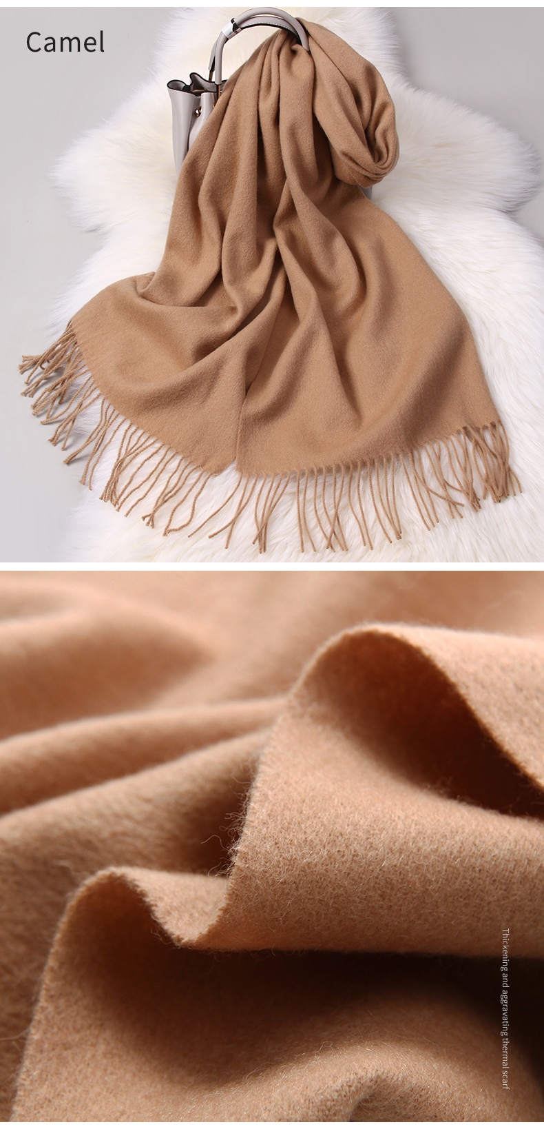 Winter 100% Pure Wool Scarf Neck Warmer Women