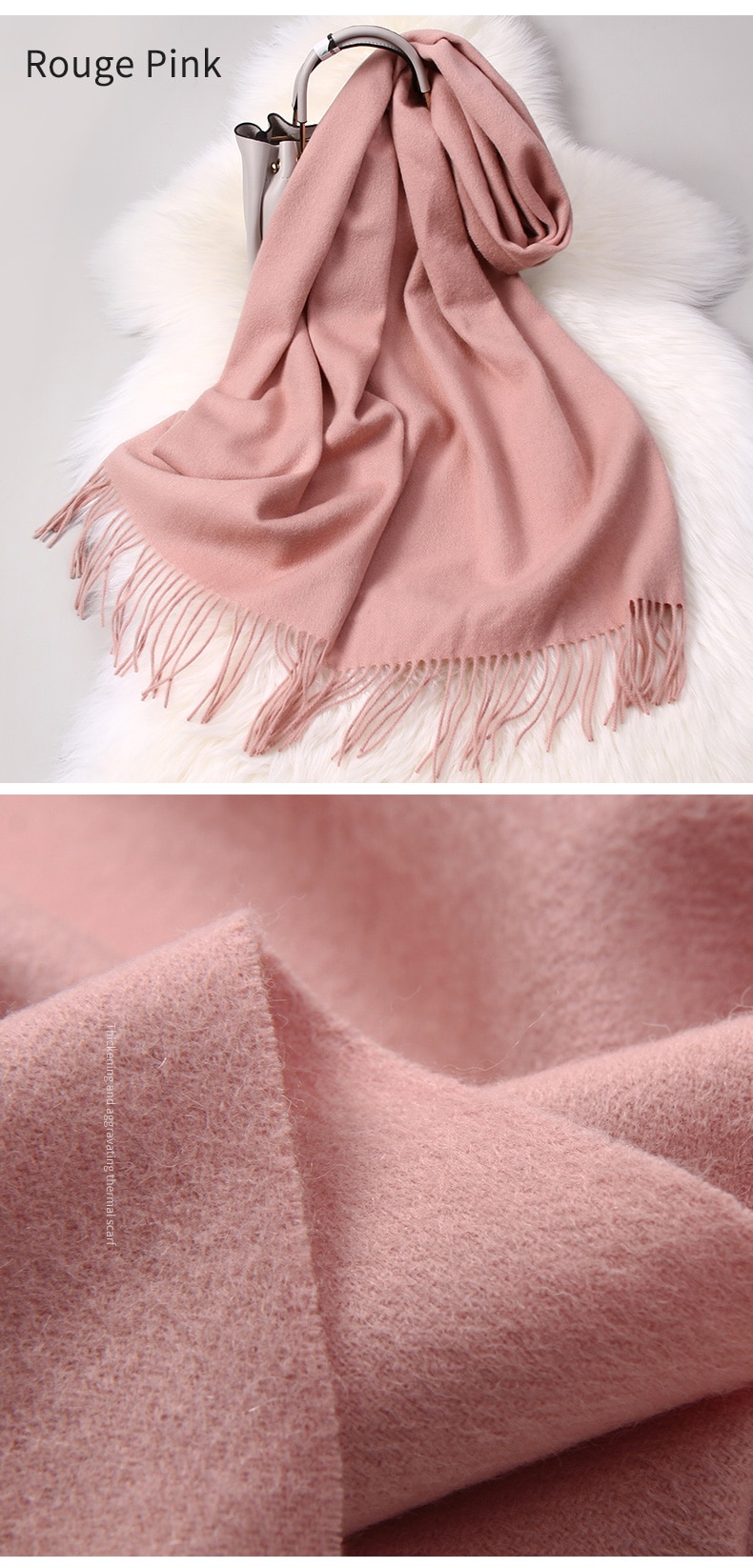 Winter 100% Pure Wool Scarf Neck Warmer Women