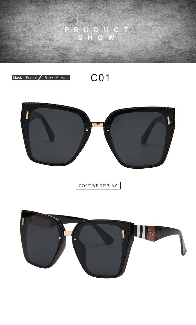 Fashion Square Gradient Mirror Sunglasses Women 2023 Retro Brand Designer Sun Glasses Female Big Frame UV400