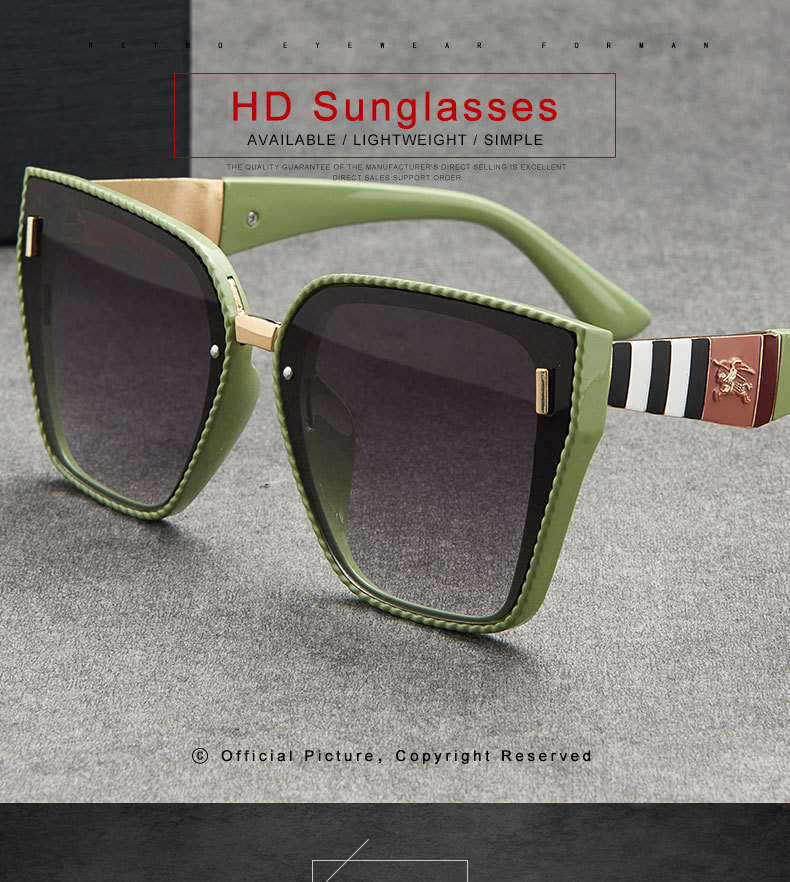 Fashion Square Gradient Mirror Sunglasses Women 2023 Retro Brand Designer Sun Glasses Female Big Frame UV400