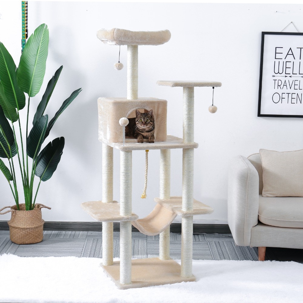 Luxury Pet Cat Tree House Condo Furniture Multi-Layer