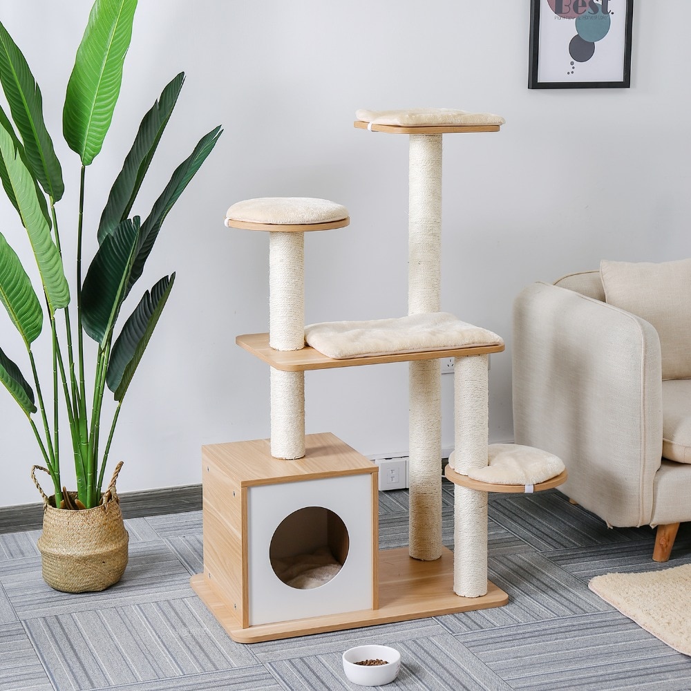 Luxury Pet Cat Tree House Condo Furniture Multi-Layer