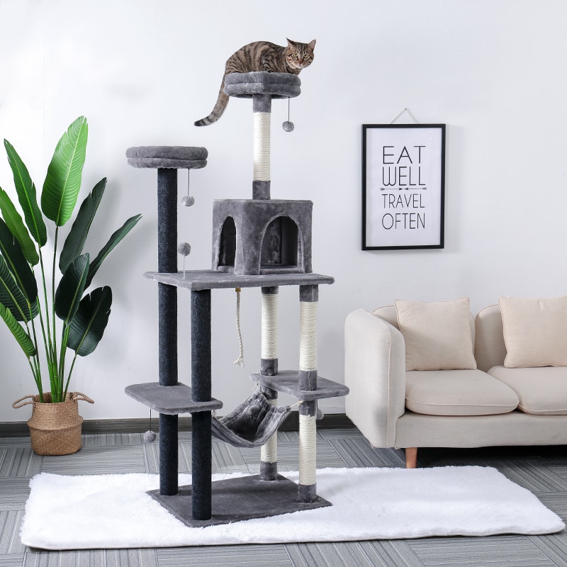 Luxury Pet Cat Tree House Condo Furniture Multi-Layer