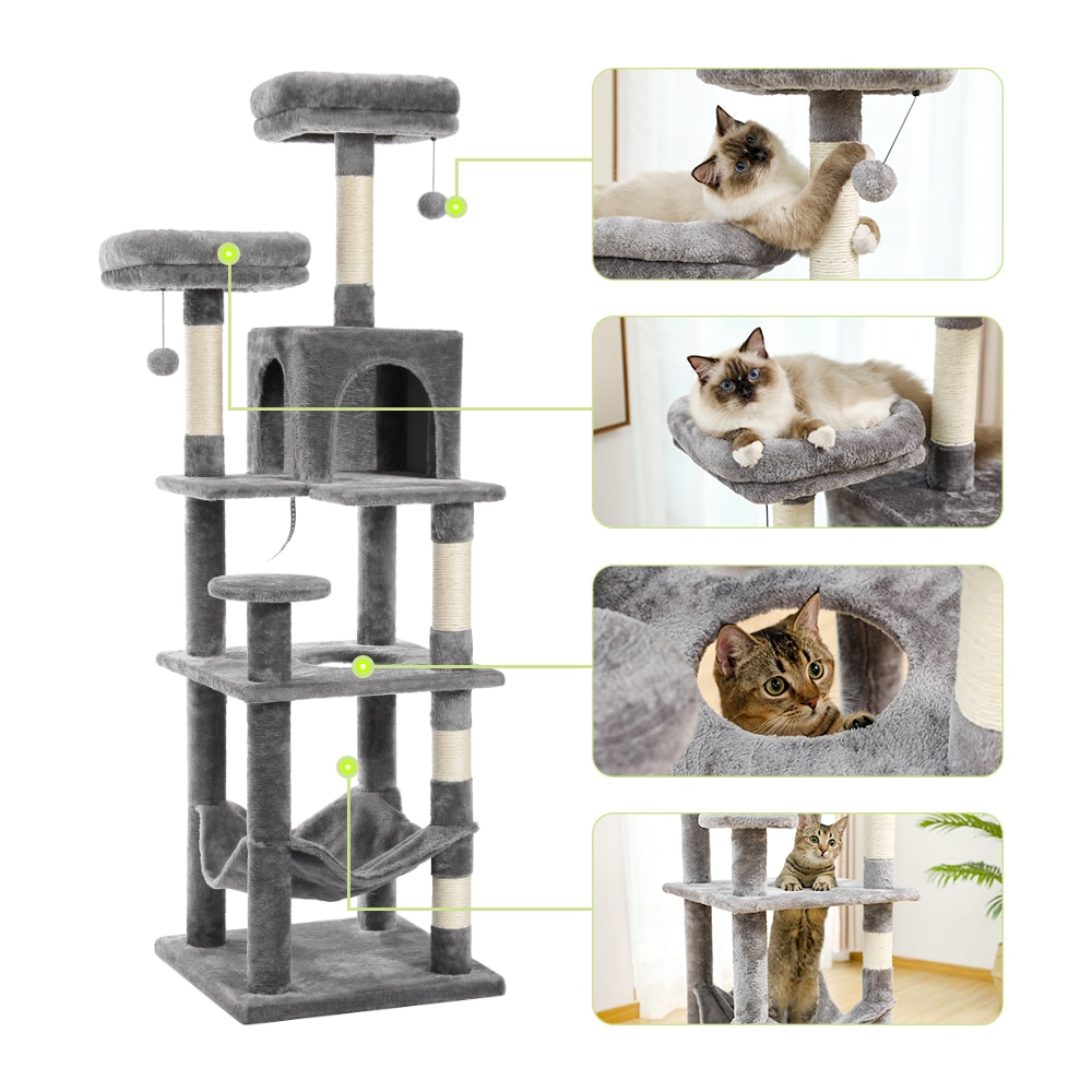 Luxury Pet Cat Tree House Condo Furniture Multi-Layer