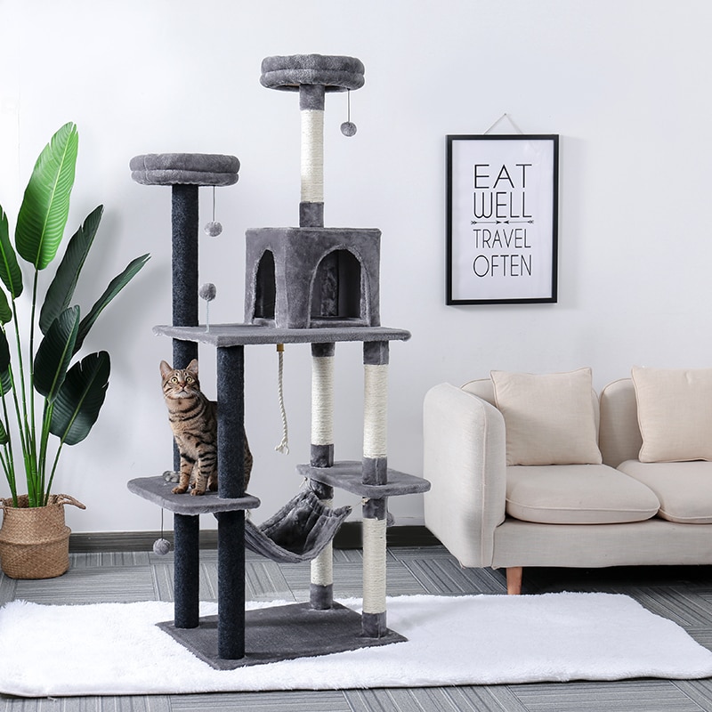 Luxury Pet Cat Tree House Condo Furniture Multi-Layer