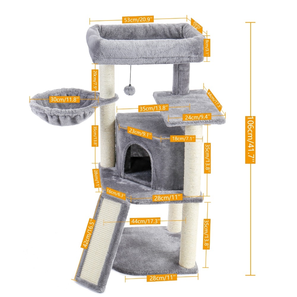 Luxury Pet Cat Tree House Condo Furniture Multi-Layer