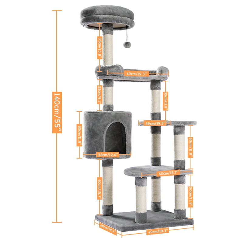 Luxury Pet Cat Tree House Condo Furniture Multi-Layer