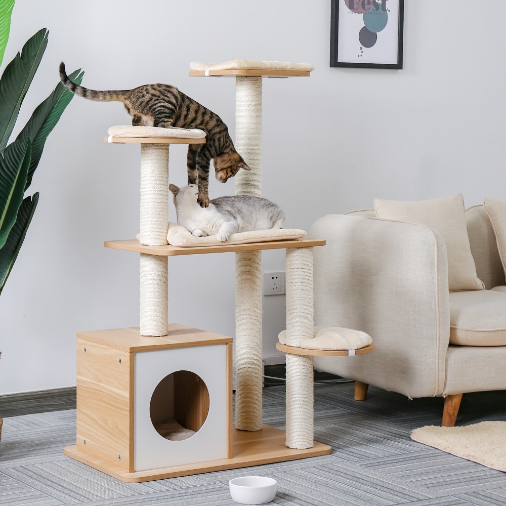 Luxury Pet Cat Tree House Condo Furniture Multi-Layer