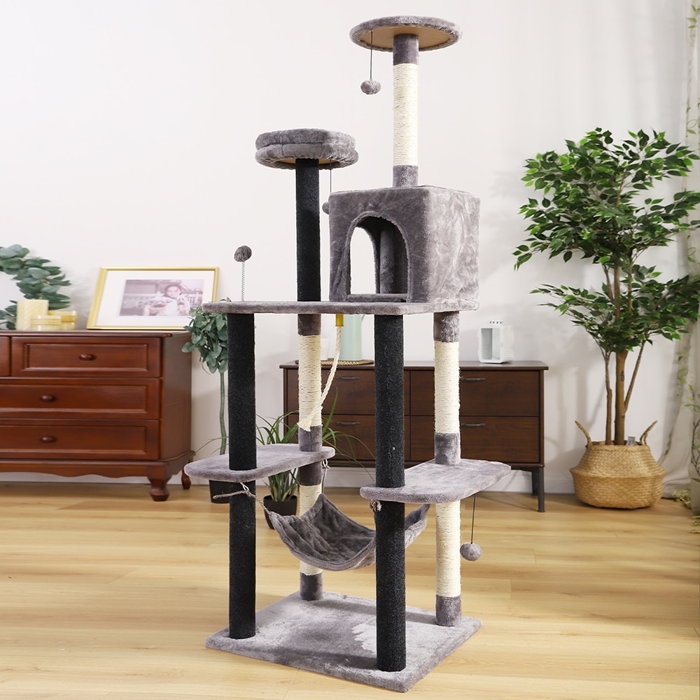 Luxury Pet Cat Tree House Condo Furniture Multi-Layer