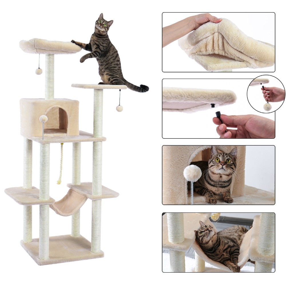 Luxury Pet Cat Tree House Condo Furniture Multi-Layer