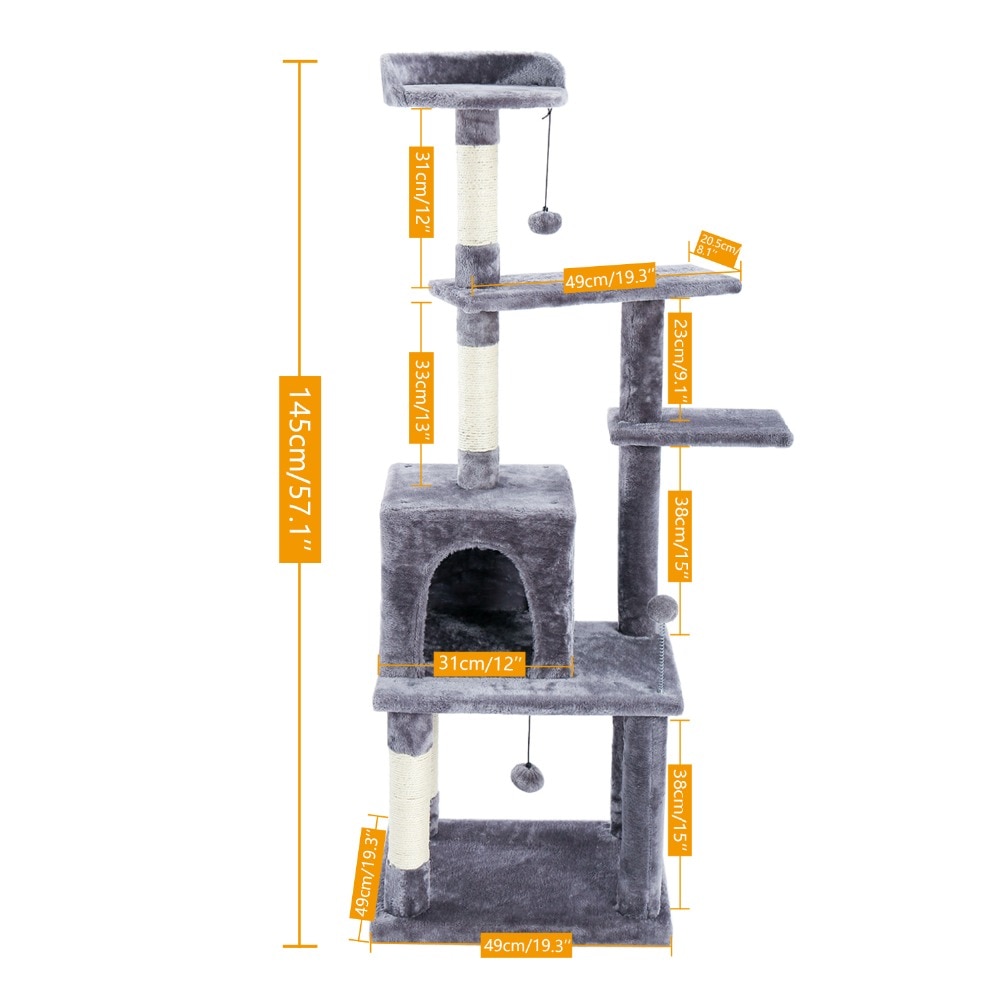 Luxury Pet Cat Tree House Condo Furniture Multi-Layer