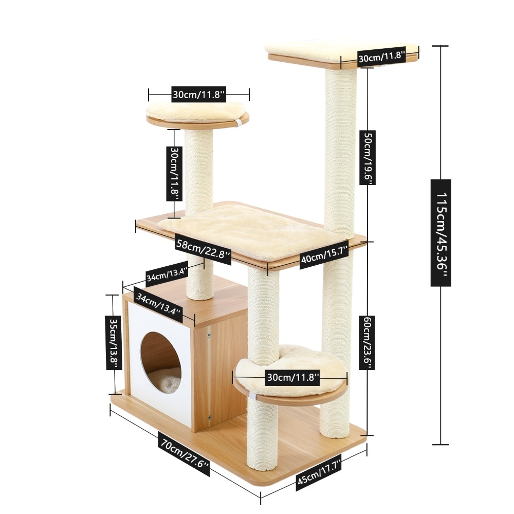 Luxury Pet Cat Tree House Condo Furniture Multi-Layer