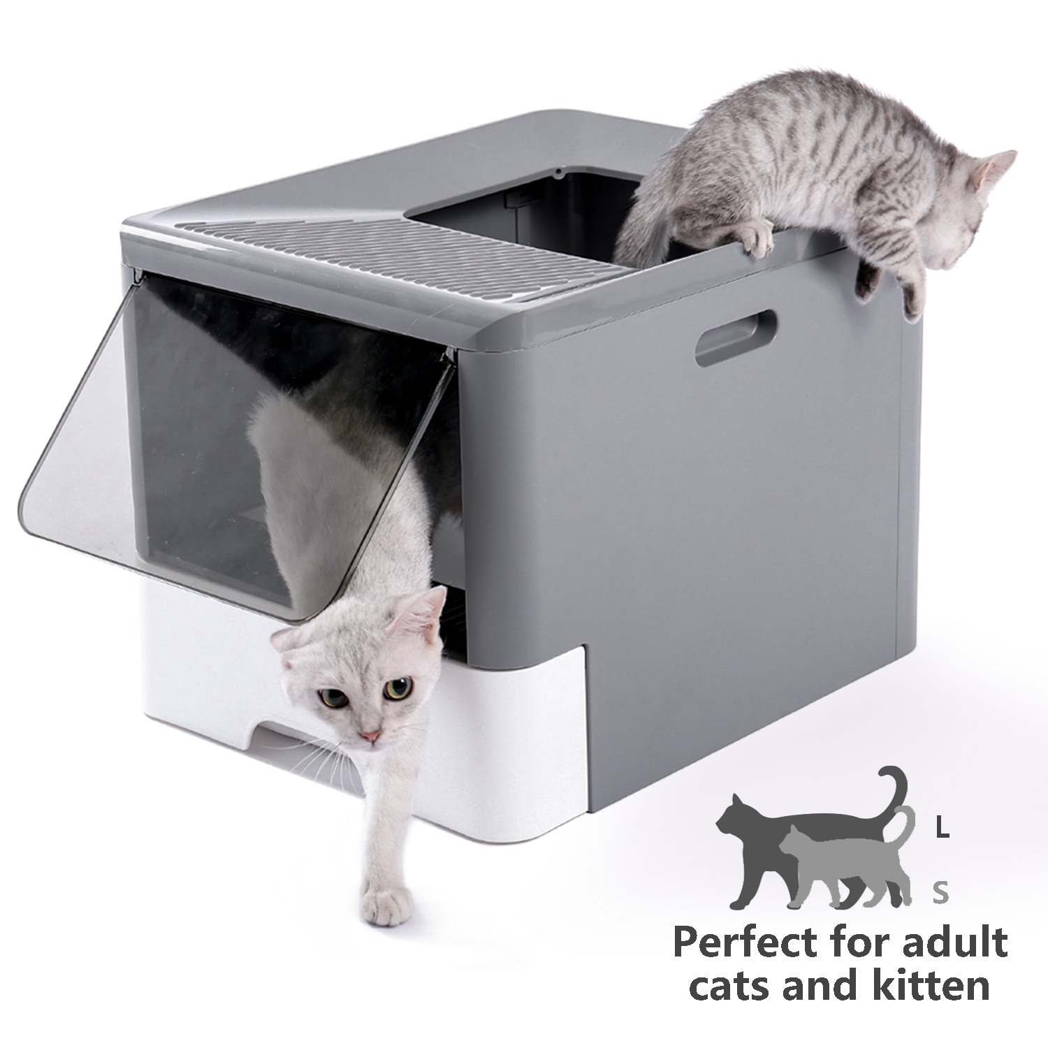 NEW Pet Cat Toilets Litter Box Durable Cats Bedpans Cat Training Kit Litter Bedpans Big Space Puppy Kitten Toilet Cleanness For