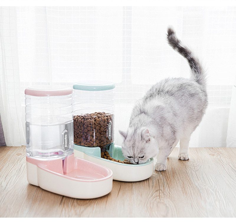 NEW Cat Drinker Feeder Kitten Water Food Dispenser Automatic Feeder Drinker for Cats Dogs Pet Cats Water Fountain Cat Accessorie