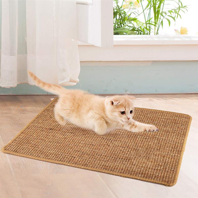 NEW Natural Sisal Cat Scratching Post Mat Scratcher Board Pad Mats Toy Climbing Tree Litter Mat Lounger Pet Random Color