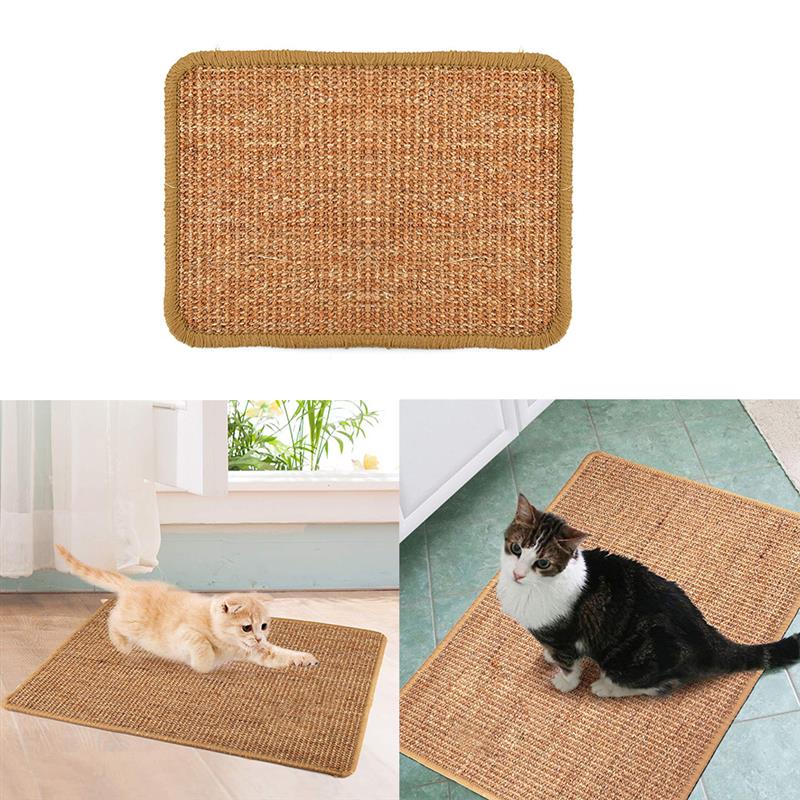 NEW Natural Sisal Cat Scratching Post Mat Scratcher Board Pad Mats Toy Climbing Tree Litter Mat Lounger Pet Random Color