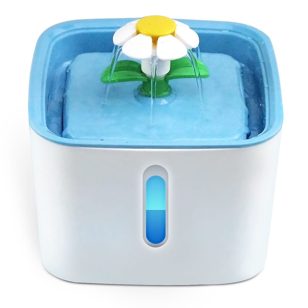 NEW Cute Automatic Pet Cat Water Fountain LED USB Dog Cat Pet Mute Drinker Feeder Bowl 2.5L Pet Drinking Fountain Dispenser