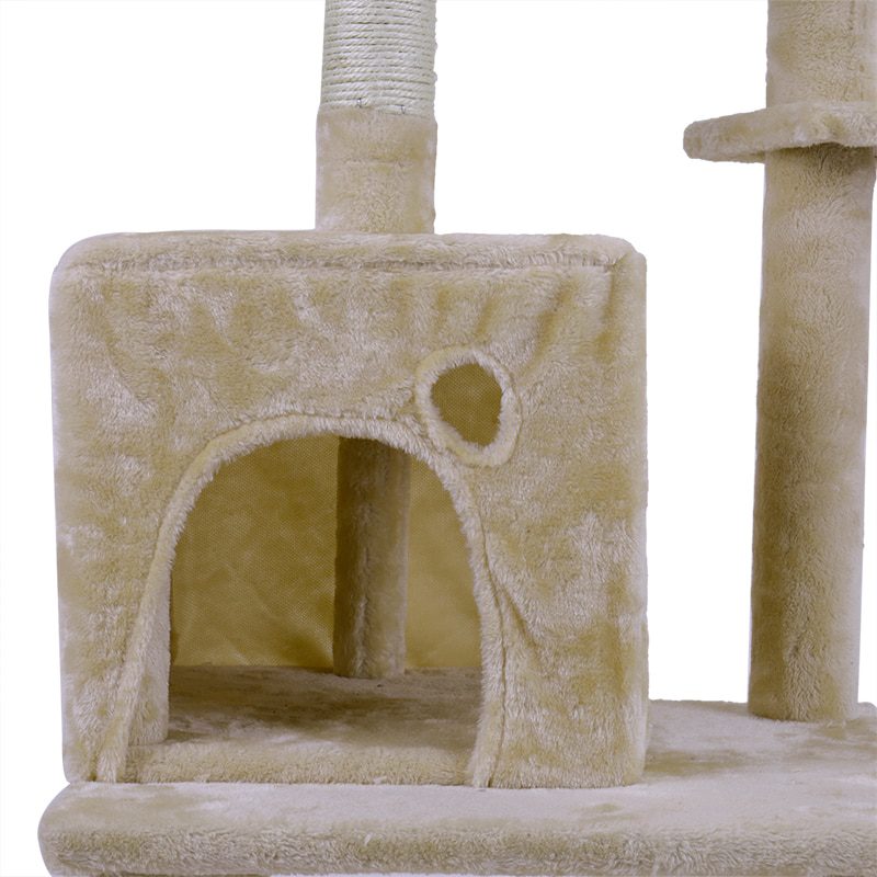 NEW H145 CM Cat Tree With Jump Ladder Cat Pet Scratching Wood Climbing Tree For Cat Climbing Frame Cat Furniture Scratching Post