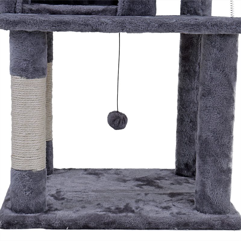 NEW H145 CM Cat Tree With Jump Ladder Cat Pet Scratching Wood Climbing Tree For Cat Climbing Frame Cat Furniture Scratching Post