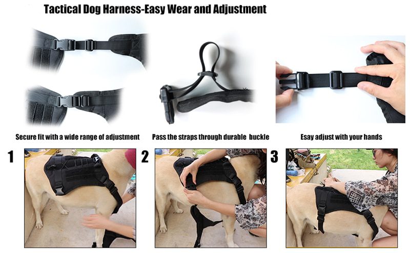 NEW Tactical Military Vest K9 Pet Outdoor Training Vest Dog Harness and Leash Set With Collar for Medium Large Dogs German Sheph