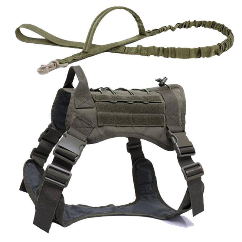 NEW Tactical Military Vest K9 Pet Outdoor Training Vest Dog Harness and Leash Set With Collar for Medium Large Dogs German Sheph