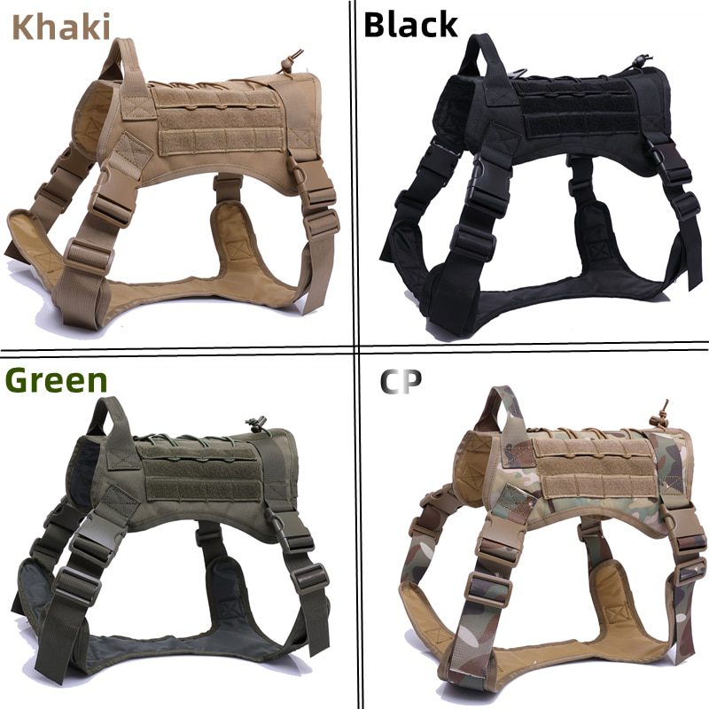 NEW Tactical Military Vest K9 Pet Outdoor Training Vest Dog Harness and Leash Set With Collar for Medium Large Dogs German Sheph