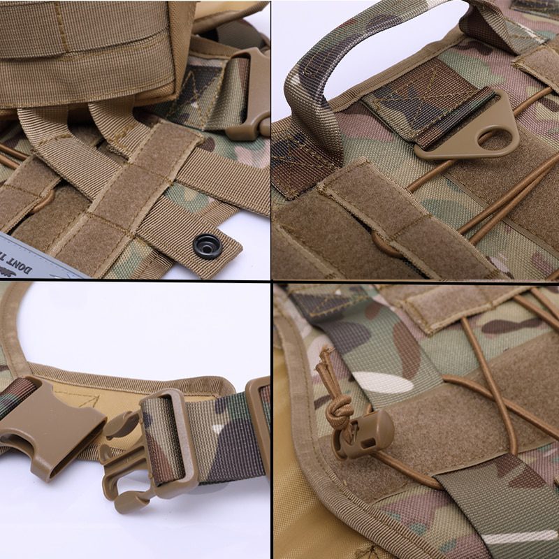 NEW Tactical Military Vest K9 Pet Outdoor Training Vest Dog Harness and Leash Set With Collar for Medium Large Dogs German Sheph