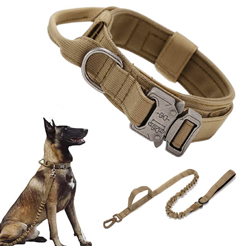 NEW Tactical Military Vest K9 Pet Outdoor Training Vest Dog Harness and Leash Set With Collar for Medium Large Dogs German Sheph