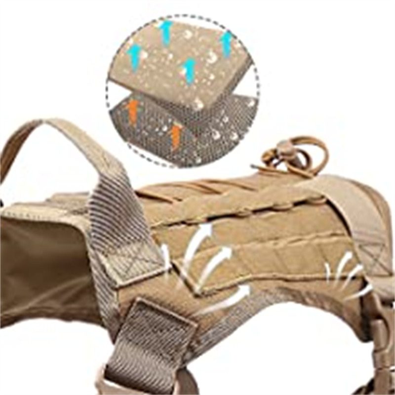 NEW Tactical Military Vest K9 Pet Outdoor Training Vest Dog Harness and Leash Set With Collar for Medium Large Dogs German Sheph