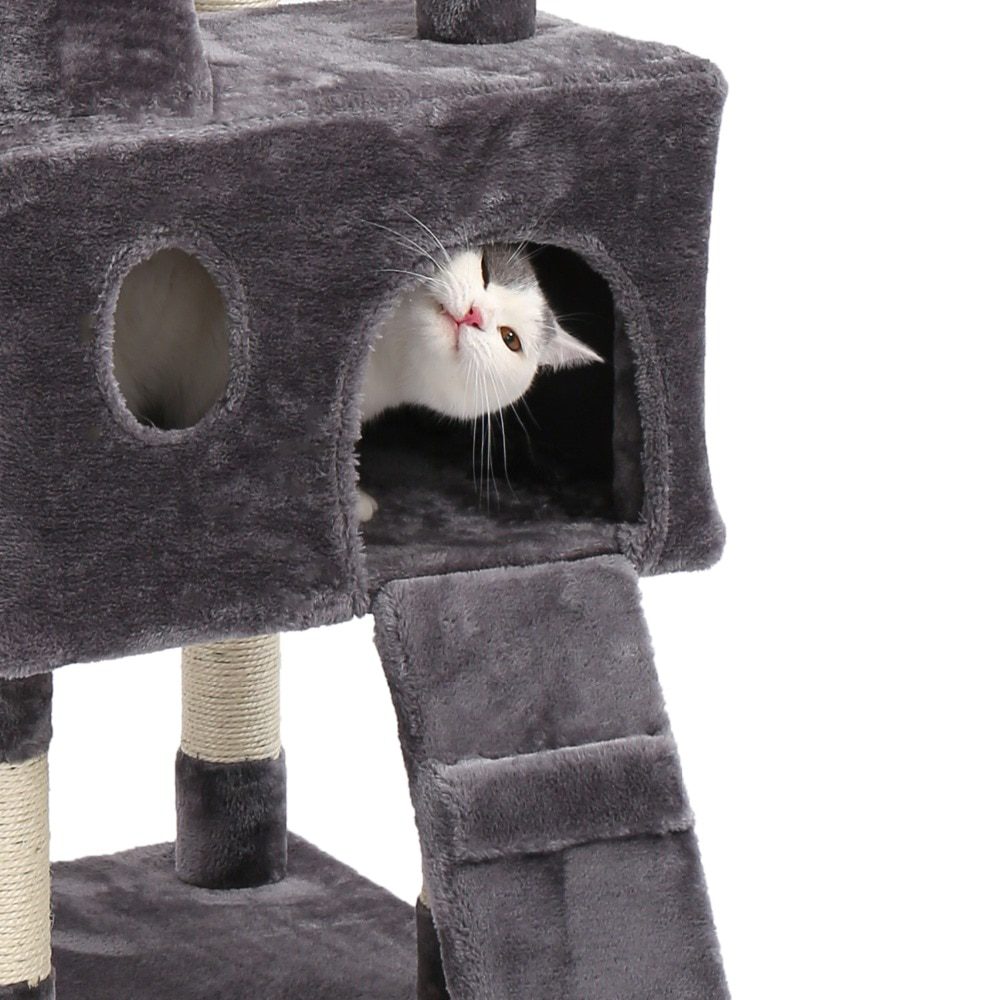 NEW H176cm Pet Cat Tree House Condo Toy Scratching Post for Cats Wood Climbing Tree Cat Tree Towers Furniture Fast Domestic Deli