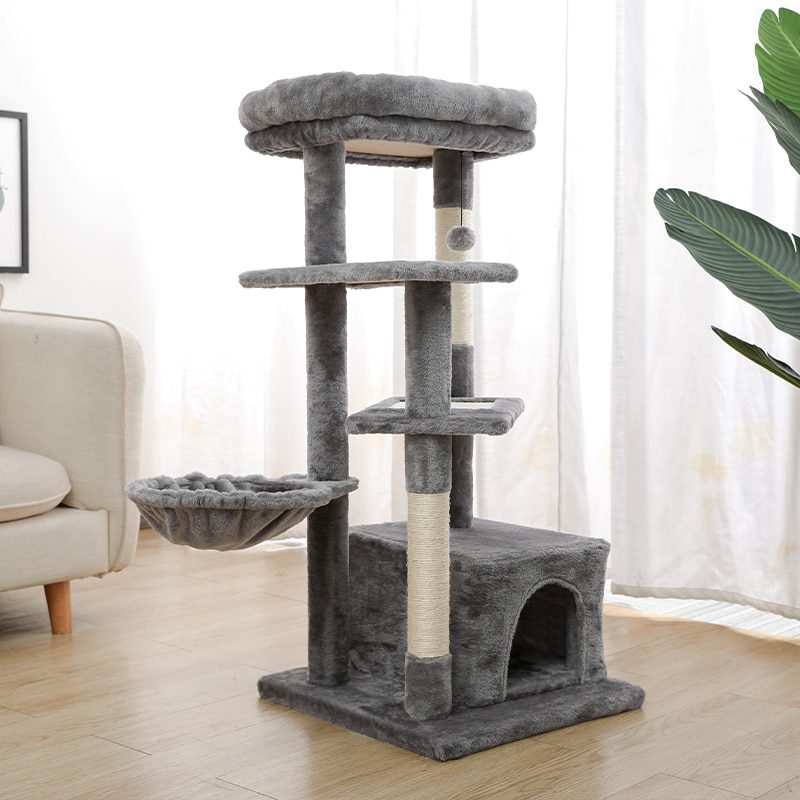 NEW H176cm Pet Cat Tree House Condo Toy Scratching Post for Cats Wood Climbing Tree Cat Tree Towers Furniture Fast Domestic Deli