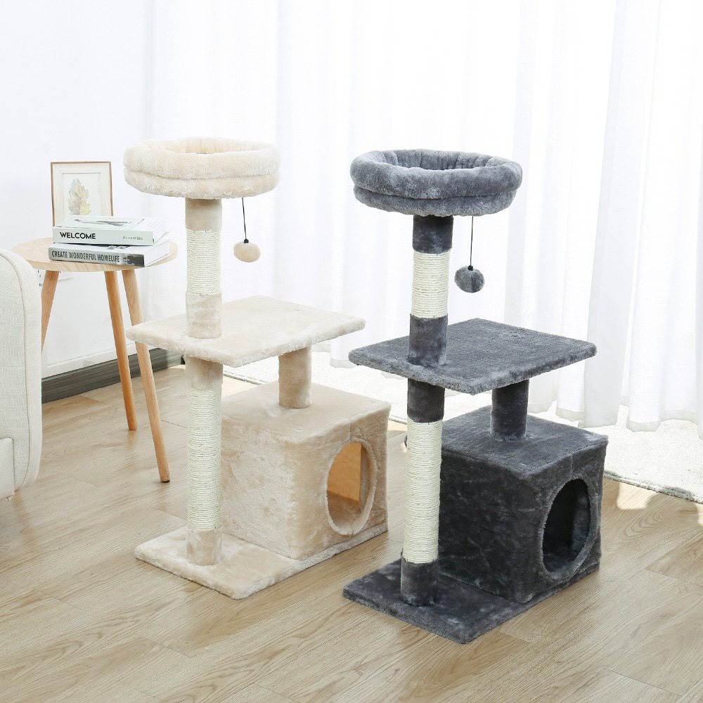 NEW H176cm Pet Cat Tree House Condo Toy Scratching Post for Cats Wood Climbing Tree Cat Tree Towers Furniture Fast Domestic Deli