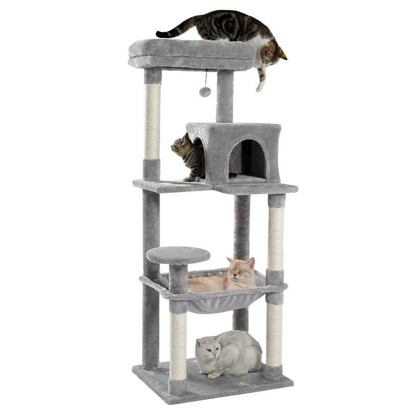 NEW H176cm Pet Cat Tree House Condo Toy Scratching Post for Cats Wood Climbing Tree Cat Tree Towers Furniture Fast Domestic Deli