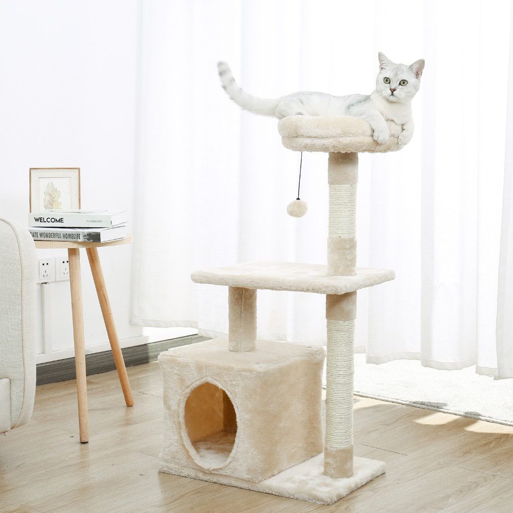 NEW H176cm Pet Cat Tree House Condo Toy Scratching Post for Cats Wood Climbing Tree Cat Tree Towers Furniture Fast Domestic Deli