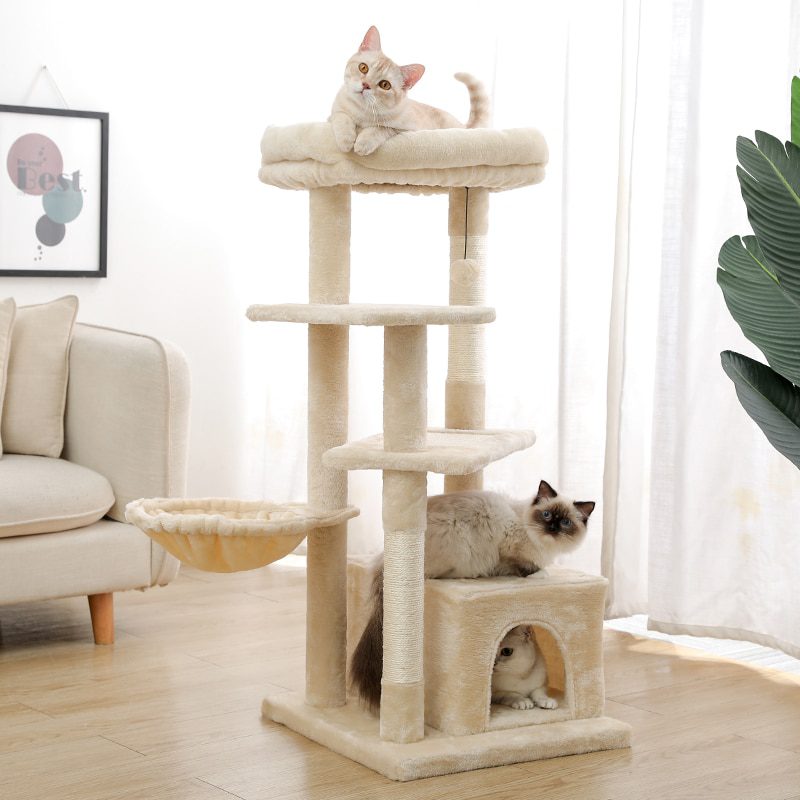 NEW H176cm Pet Cat Tree House Condo Toy Scratching Post for Cats Wood Climbing Tree Cat Tree Towers Furniture Fast Domestic Deli