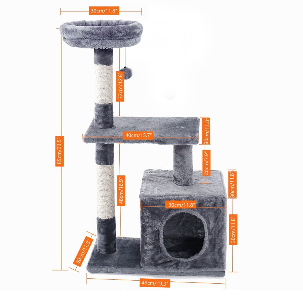 NEW H176cm Pet Cat Tree House Condo Toy Scratching Post for Cats Wood Climbing Tree Cat Tree Towers Furniture Fast Domestic Deli