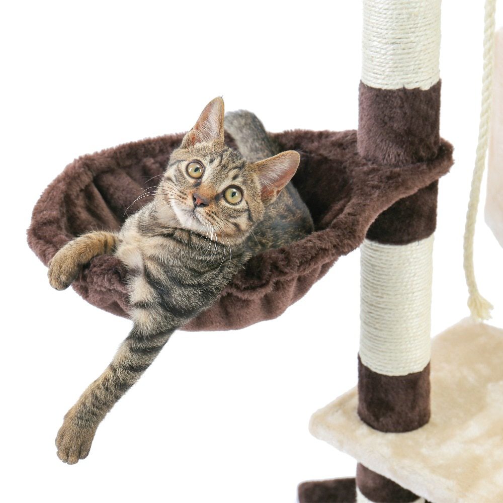 NEW H176cm Pet Cat Tree House Condo Toy Scratching Post for Cats Wood Climbing Tree Cat Tree Towers Furniture Fast Domestic Deli