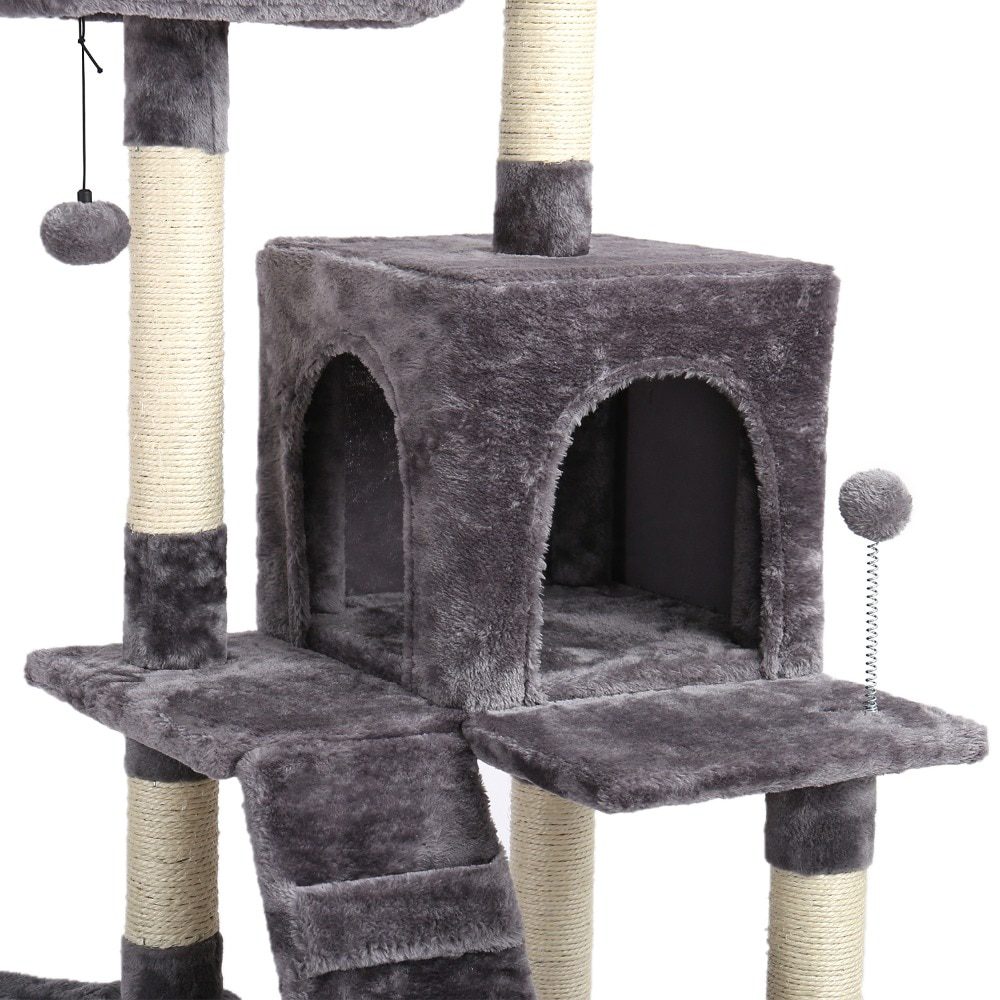 NEW H176cm Pet Cat Tree House Condo Toy Scratching Post for Cats Wood Climbing Tree Cat Tree Towers Furniture Fast Domestic Deli