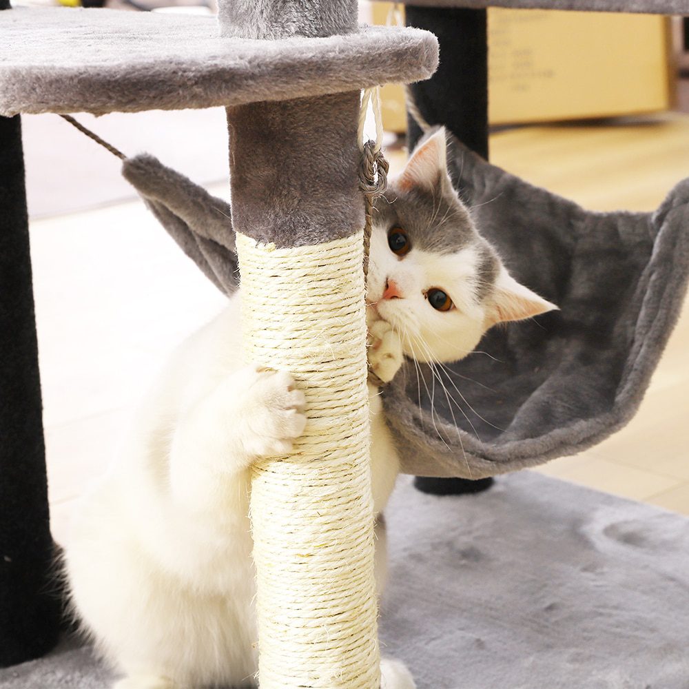 NEW H176cm Pet Cat Tree House Condo Toy Scratching Post for Cats Wood Climbing Tree Cat Tree Towers Furniture Fast Domestic Deli