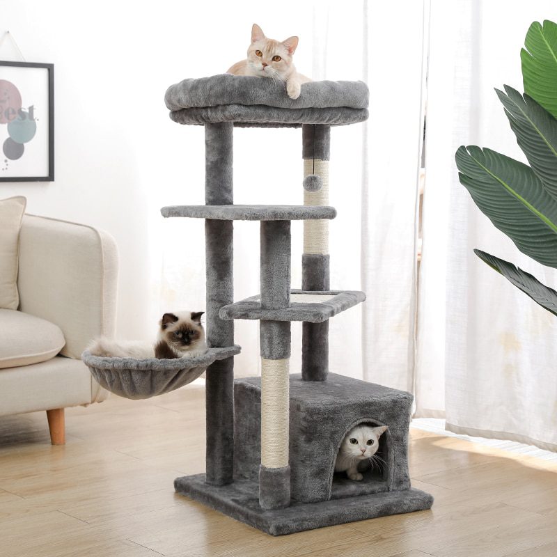 NEW H176cm Pet Cat Tree House Condo Toy Scratching Post for Cats Wood Climbing Tree Cat Tree Towers Furniture Fast Domestic Deli