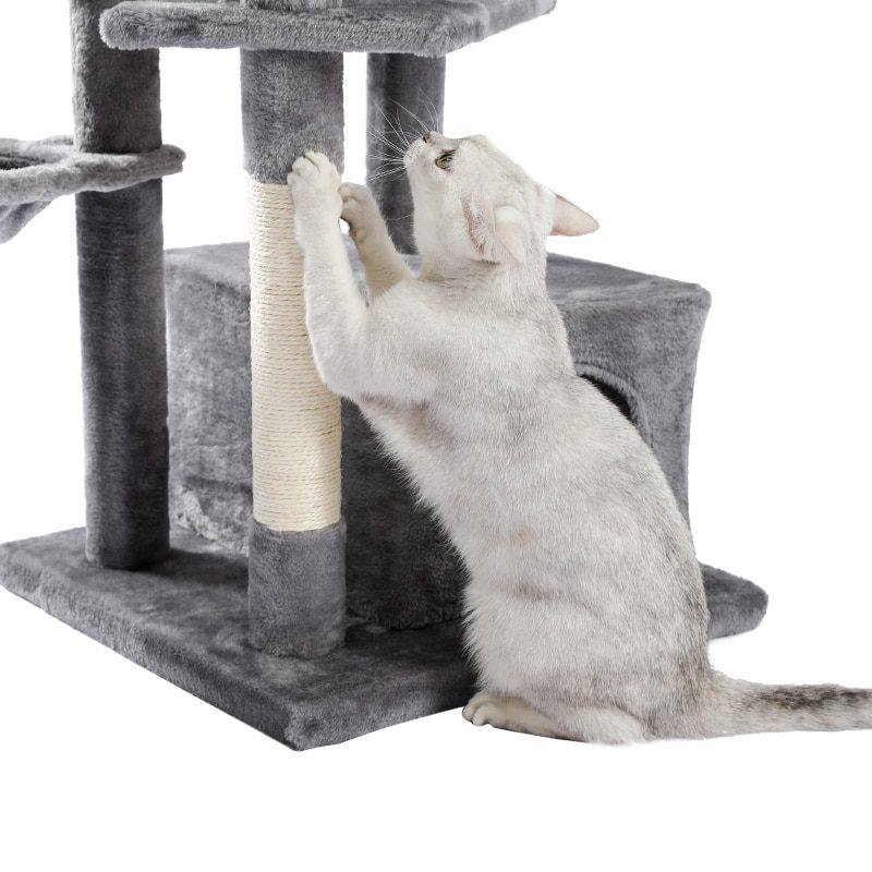 NEW H176cm Pet Cat Tree House Condo Toy Scratching Post for Cats Wood Climbing Tree Cat Tree Towers Furniture Fast Domestic Deli