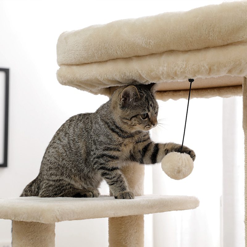 NEW H176cm Pet Cat Tree House Condo Toy Scratching Post for Cats Wood Climbing Tree Cat Tree Towers Furniture Fast Domestic Deli