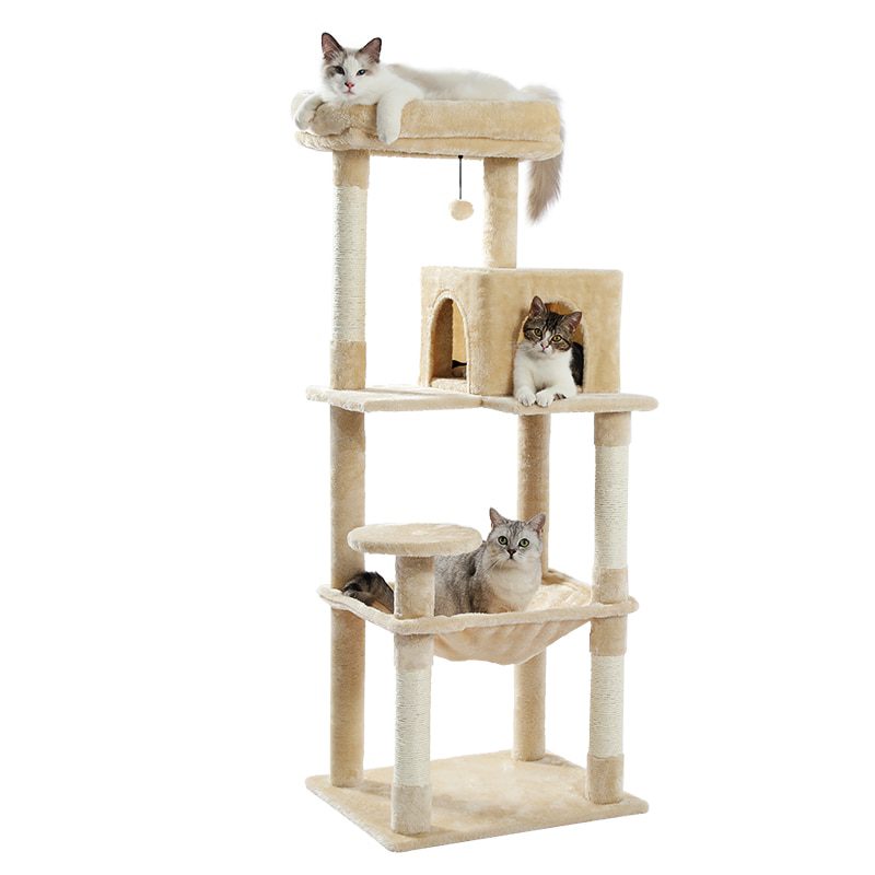 NEW H176cm Pet Cat Tree House Condo Toy Scratching Post for Cats Wood Climbing Tree Cat Tree Towers Furniture Fast Domestic Deli