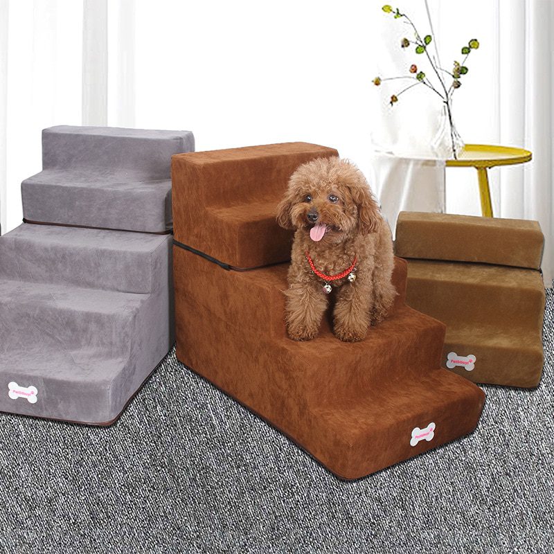 NEW Dog Stairs 2/3 Steps Pet Stairs Dog House Detachable for Small Dog Cat Pet Ramp Ladder Anti-slip Removable Dogs Bed Stairs