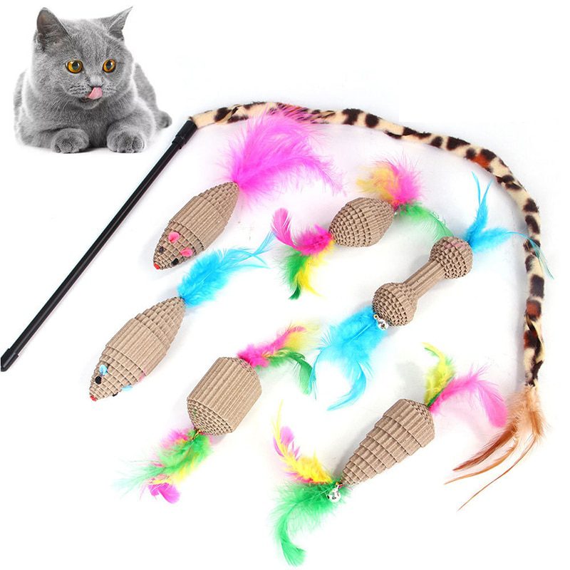 NEW New Pets Cat Toys Mouse Shape Balls Shapes Kitten Love New Pet Toy Cat Channel Funny Cat Stick Mouse Interactive Play Suppli