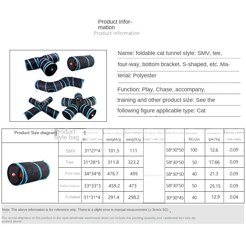 NEW 2/3/4/5/S Tunnel Cat Toys Pet Sounding Track Rolling Funny Interactive  Chinchilla Toy Foldable Cat Channel