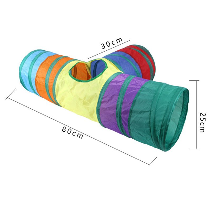 NEW Cat Tunnel for Indoor Cats Large with Play Ball S-Shape 5 Way Collapsible Interactive Peek Hole Pet Tube Toys for Puppy