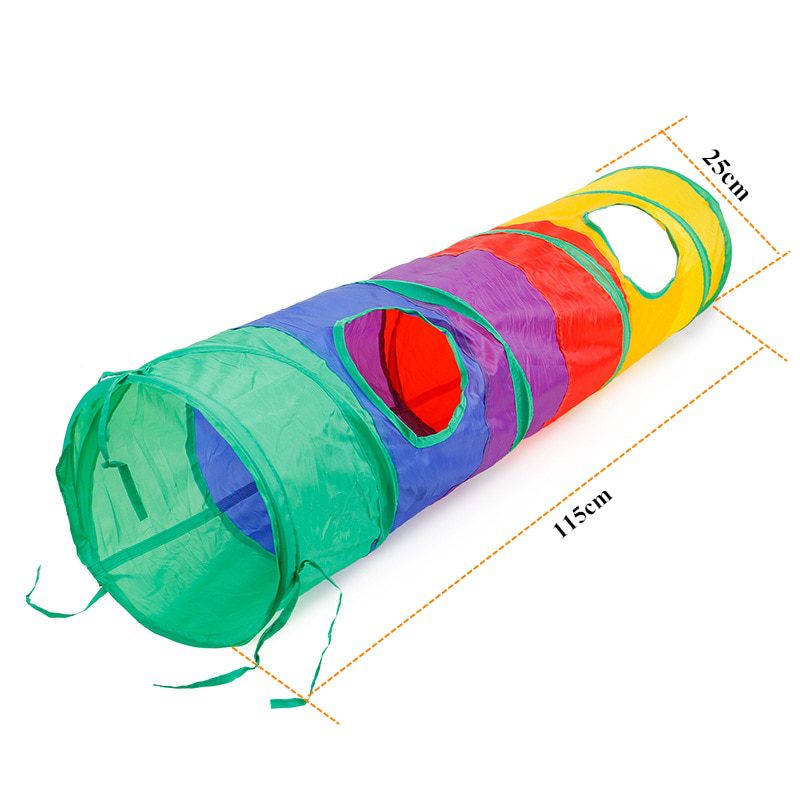 NEW Cat Tunnel for Indoor Cats Large with Play Ball S-Shape 5 Way Collapsible Interactive Peek Hole Pet Tube Toys for Puppy