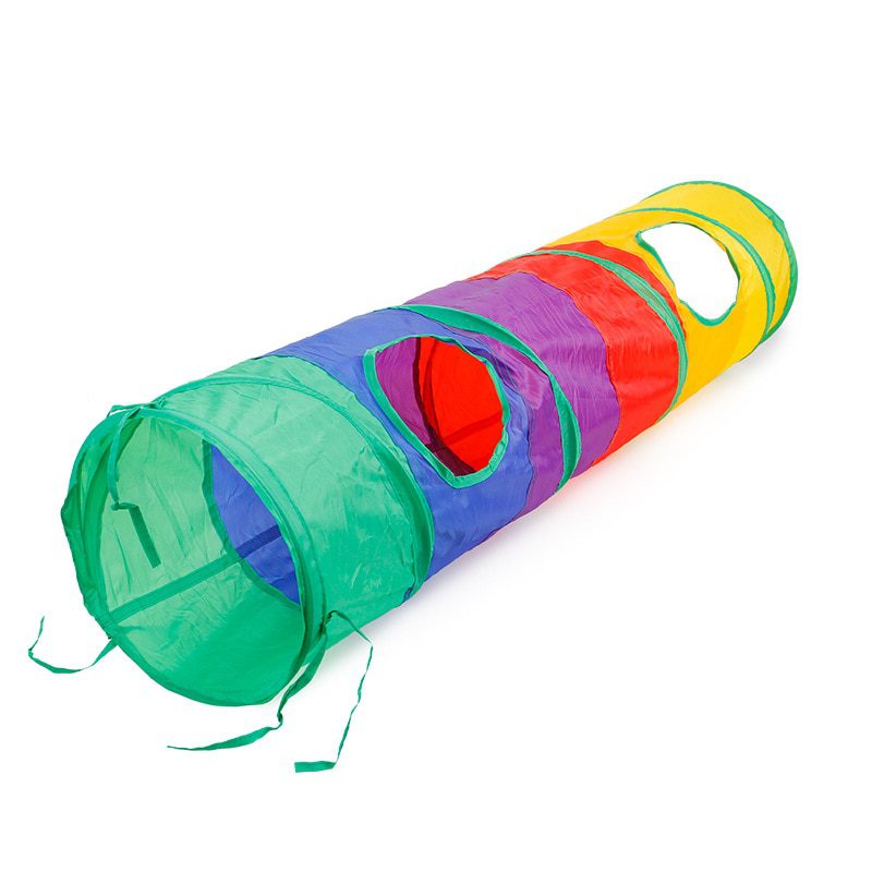 NEW Cat Tunnel for Indoor Cats Large with Play Ball S-Shape 5 Way Collapsible Interactive Peek Hole Pet Tube Toys for Puppy